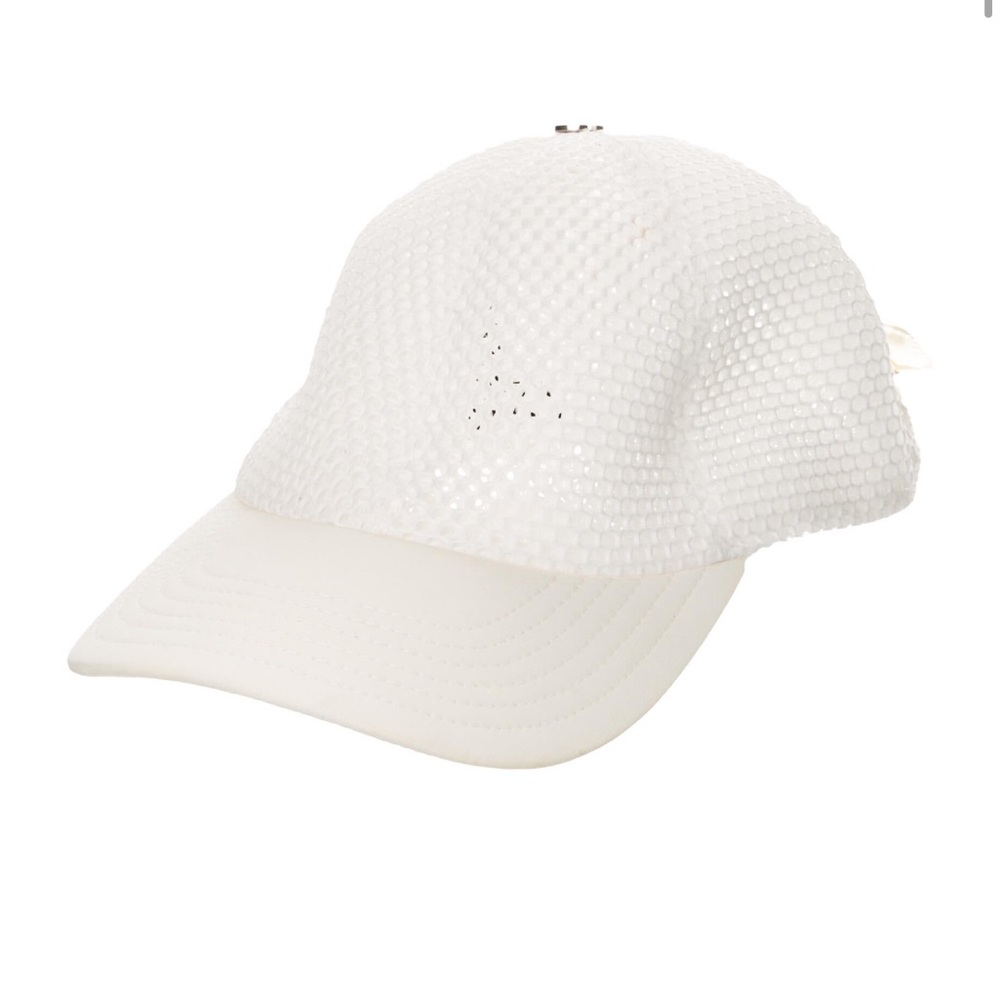 100% Authentic Chanel Sports Mesh Baseball Cap with Silver Hardware